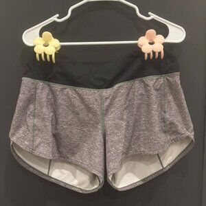 Grey High Rise Lululemon Shorts Size 8
